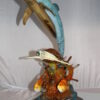 Dolphin turtle and 2 fish Bronze Statue -  Size: 18"L x 16"W x 25"H.