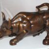 Wall street Bull -large Bronze Statue -  Size: 28"L x 16"W x 22"H.