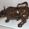 Wall street Bull -large Bronze Statue -  Size: 28"L x 16"W x 22"H.