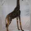 Pair of Giraffes Bronze Statues -  Size: 32"L x 12"W x 55"H.