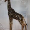 Pair of Giraffes Bronze Statues -  Size: 32"L x 12"W x 55"H.