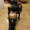 Jockey and Horse Jump a Fence Bronze Statue -  Size: 60"L x 30"W x 51"H.