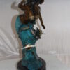 Mermaid w Dolphin and turtle Bronze Statue -  Size: 19"L x 9"W x 22"H.