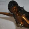 Mermaid w Dolphin and turtle Bronze Statue -  Size: 19"L x 9"W x 22"H.