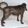 Hound dog Bronze Statue -  Size: 38"L x 12"W x 26"H.