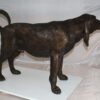 Hound dog Bronze Statue -  Size: 38"L x 12"W x 26"H.