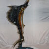 One Sailfish Bronze Statue -  Size: 18"L x 18"W x 43"H.