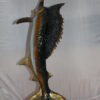 One Sailfish Bronze Statue -  Size: 18"L x 18"W x 43"H.