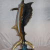 One Sailfish Bronze Statue -  Size: 18"L x 18"W x 43"H.