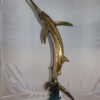 One Sailfish Bronze Statue -  Size: 18"L x 18"W x 43"H.