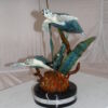 Two Sea Turtles Swimming Bronze Statue -  Size: 17"L x 9"W x 20"H.