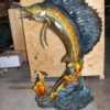 Large Sailfish Bronze Statue -  Size: 38"L x 24"W x 67"H.