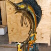 Large Sailfish Bronze Statue -  Size: 38"L x 24"W x 67"H.