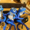 Musical Frogs on a Bench Bronze Statue -  Size: 41"L x 23"W x 33"H.