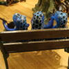 Musical Frogs on a Bench Bronze Statue -  Size: 41"L x 23"W x 33"H.