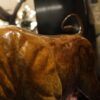 Bull Heads Down Small Bronze Statue -  Size: 24"L x 6"W x 16"H.