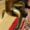 Bull Heads Down Small Bronze Statue -  Size: 24"L x 6"W x 16"H.