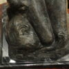 Woman Posing Naked Rodin Bronze Statue replica -  Size: 14"L x 13"W x 27"H.