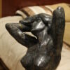 Woman Posing Naked Rodin Bronze Statue replica -  Size: 14"L x 13"W x 27"H.