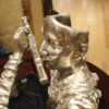 Man playing Flute Bronze Statue -  Size: 10"L x 8"W x 10"H.