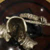 Man playing Flute Bronze Statue -  Size: 10"L x 8"W x 10"H.