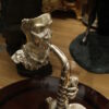 Man Playing Trombone Bronze Statue -  Size: 8"L x 5"W x 14"H.