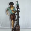 Les Amenes girl Bronze Statue -  Size: 9"L x 8"W x 25"H.