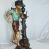 Les Amenes girl Bronze Statue -  Size: 9"L x 8"W x 25"H.