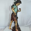 Les Amenes girl Bronze Statue -  Size: 9"L x 8"W x 25"H.