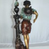 Les Amenes girl Bronze Statue -  Size: 9"L x 8"W x 25"H.