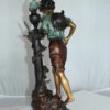 Les Amenes girl Bronze Statue -  Size: 9"L x 8"W x 25"H.