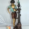 Les Amenes girl Bronze Statue -  Size: 9"L x 8"W x 25"H.