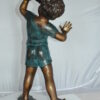 Boy with telescope Bronze Statue -  Size: 14"L x 10"W x 28"H.