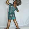 Boy with telescope Bronze Statue -  Size: 14"L x 10"W x 28"H.