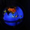 Illuminated Blue Ocean World Globe Rotating by motor -  18"L x 18"W x 42"H.