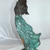 Musical Girl Bronze Statue -  Size: 8"L x 7"W x 19"H.