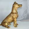 Jack Russell Dog Bronze Statue -  Size: 22"L x 8"W x 20"H.