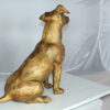 Jack Russell Dog Bronze Statue -  Size: 22"L x 8"W x 20"H.