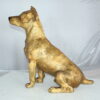 Jack Russell Dog Bronze Statue -  Size: 22"L x 8"W x 20"H.