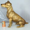 Jack Russell Dog Bronze Statue -  Size: 22"L x 8"W x 20"H.