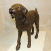 Golden retriever dog standing - Bronze Statue -  Size: 44"L x 10"W x 27"H.