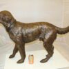 Golden retriever dog standing - Bronze Statue -  Size: 44"L x 10"W x 27"H.