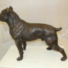 Pit Bull Dog Bronze Statue -  Size: 33"L x 11"W x 26"H.