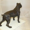 Pit Bull Dog Bronze Statue -  Size: 33"L x 11"W x 26"H.