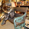 Kids Reading a Book on a Bench Bronze Statue -  Size: 23"L x 38"W x 37"H.