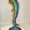 Mahi Mahi Fish Bronze Statue -  Size: 16"L x 12"W x 32"H.