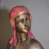 Egyptian lady Bronze Statue -  Size: 7"L x 6"W x 28"H.