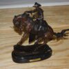 Remington Cowboy on marble Bronze Statue -  Size: 10"L x 3.5"W x 10"H.