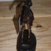 Remington Cowboy on marble Bronze Statue -  Size: 10"L x 3.5"W x 10"H.