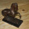 Running horse Bronze statue -  Size: 7.5"L x 3.5"W x 9"H.